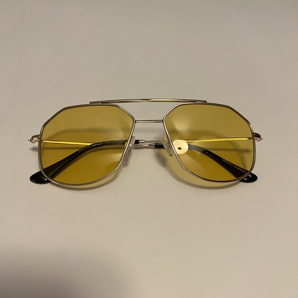 Sienna Alexander Retro Aviator Yellow See Through